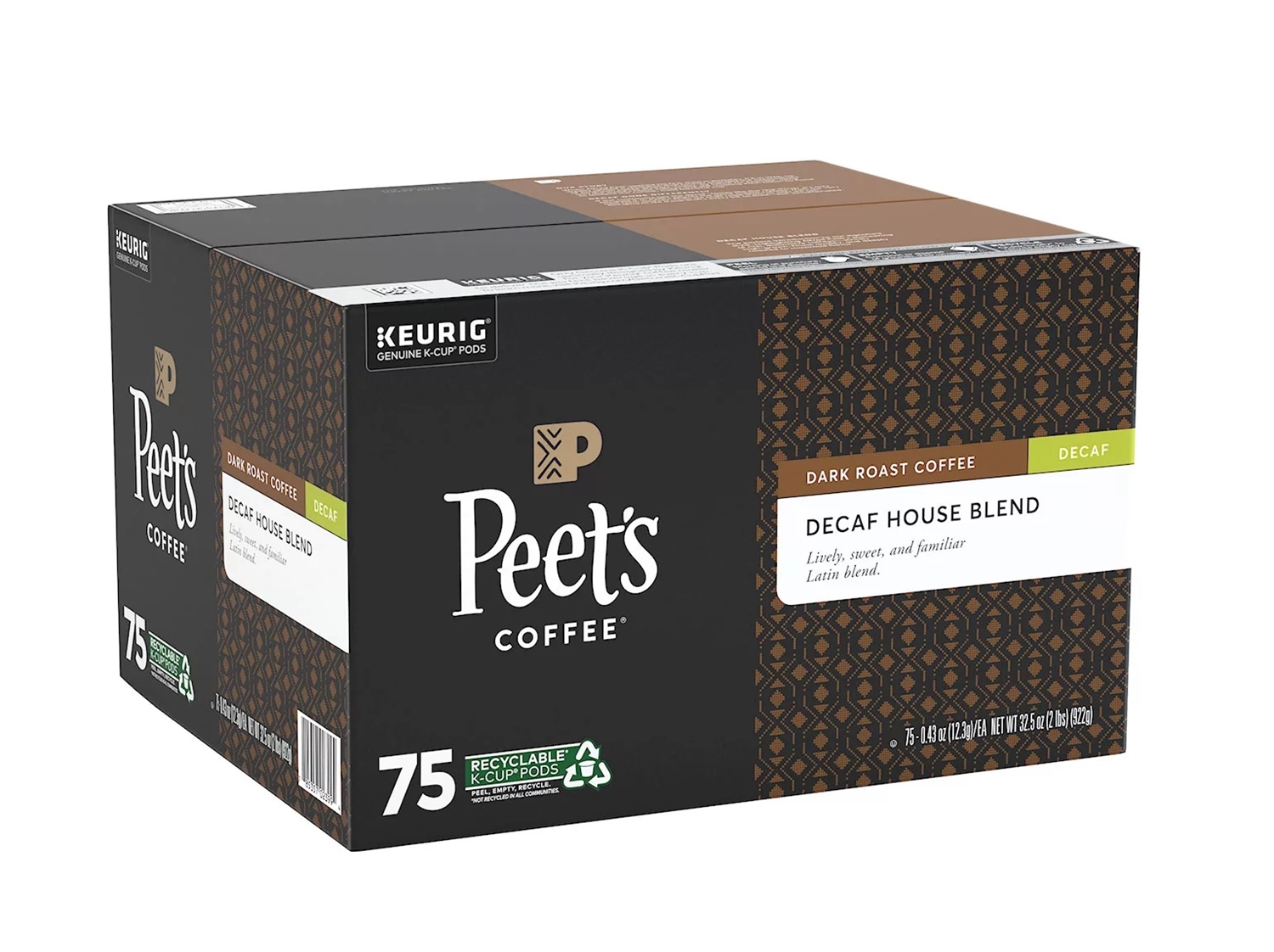 (image for) Peet's Decaf House Blend 75 K-Cups - Click Image to Close